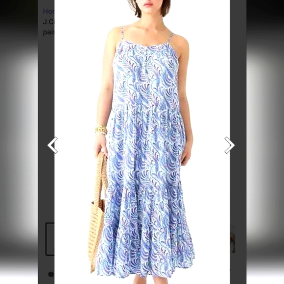 J. Crew Dresses & Skirts - J.Crew Tiered cotton voile shift dress in purple paisley, women's large new!